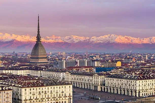 Turin Cityscape with Mole Antonelliana